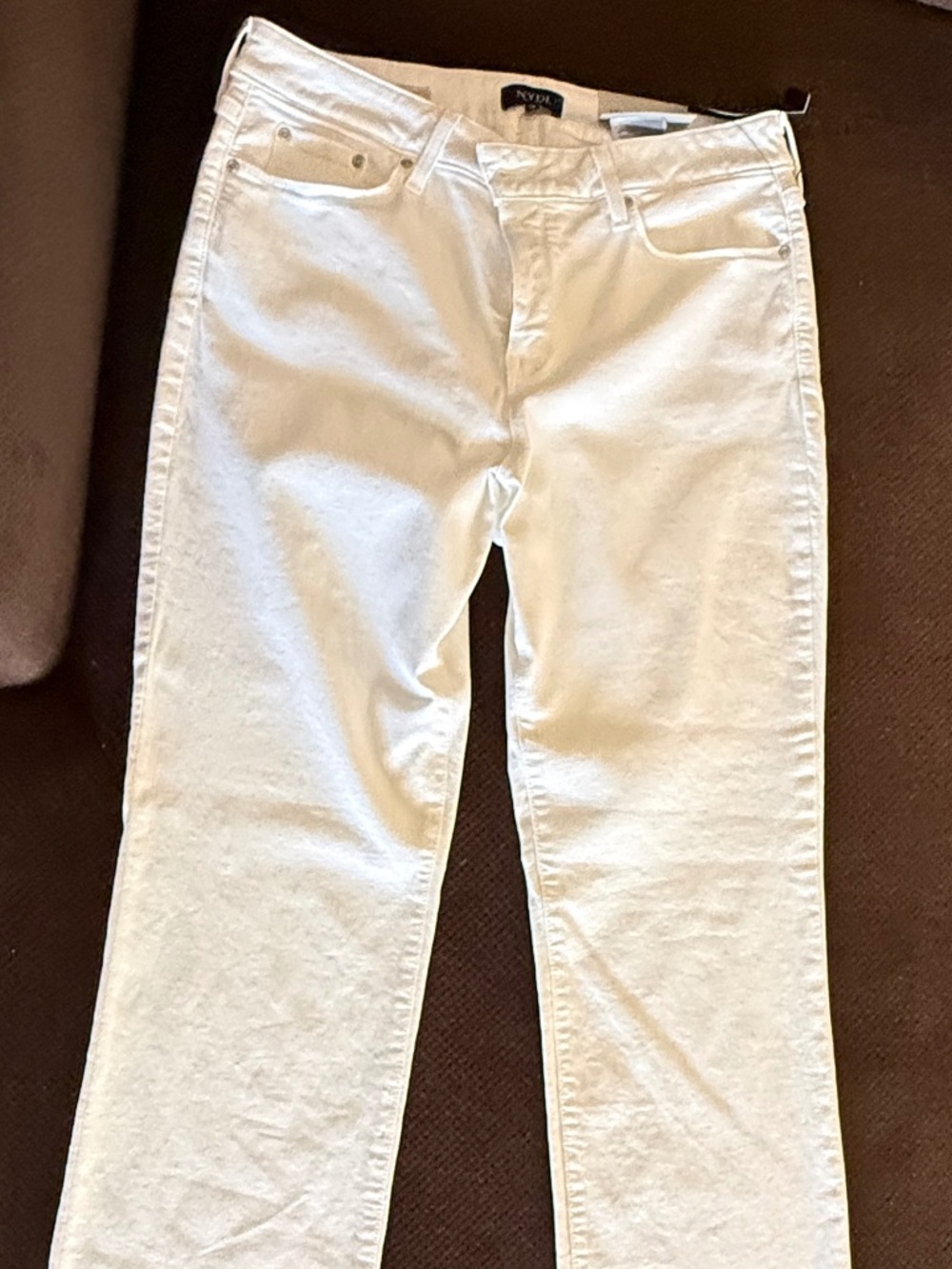 NYDJ Optic White Marilyn Straight Size 14